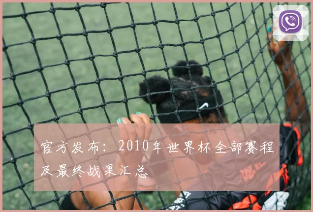 官方发布：2010年世界杯全部赛程及最终战果汇总